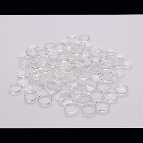 Transparent Glass Cabochons Clear Glass Dome Tile Cabochon Non-cal...