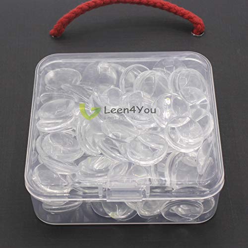 Transparent Glass Cabochons Clear Glass Dome Tile Cabochon Non-cal...