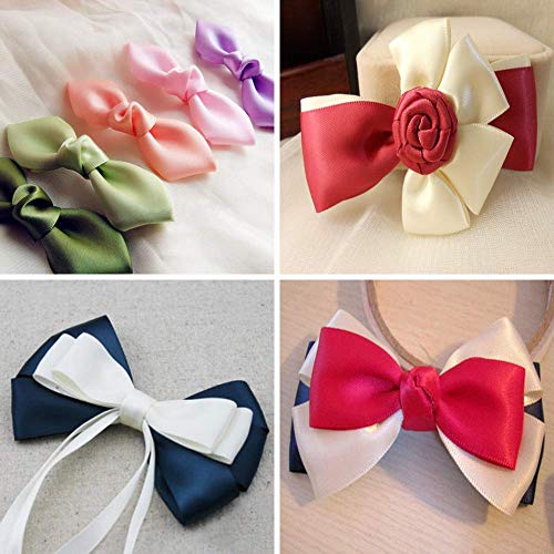 LEEQE Navy Blue Double Face Satin Ribbon 3/8 X 50Yd Spool Bright ...