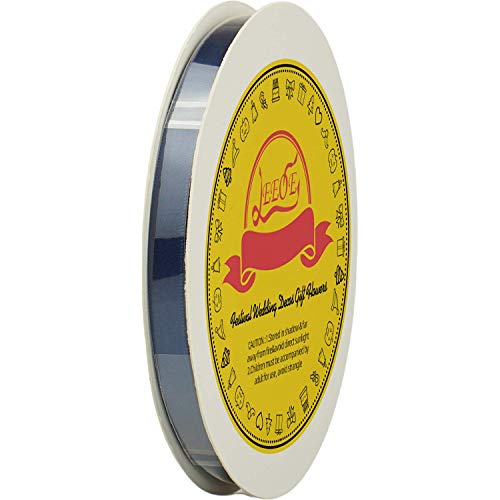 LEEQE Navy Blue Double Face Satin Ribbon 3/8 X 50Yd Spool Bright ...