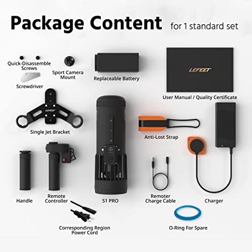 LEFEET Underwater Scooter S1 Pro with Action Camera Mount, Modular...
