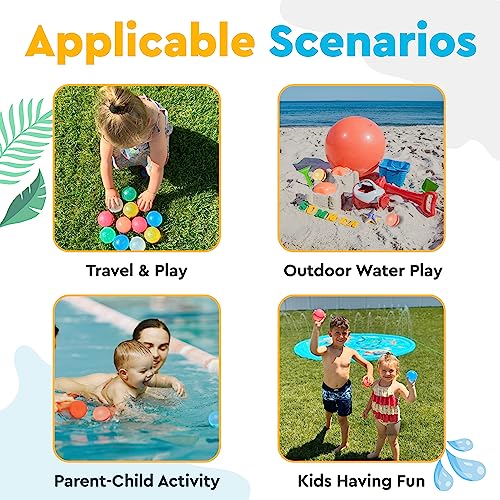 Reusable Water Balloons For Kids 12pcs | Refillable Water Balloo...