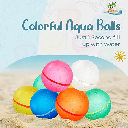 Reusable Water Balloons For Kids 12pcs | Refillable Water Balloo...