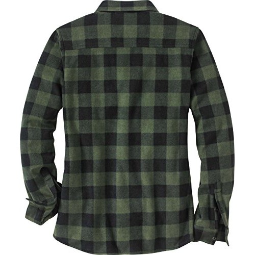 Legendary Whitetails Ladies Trail Guide Fleece Plaid Button Up Shi...