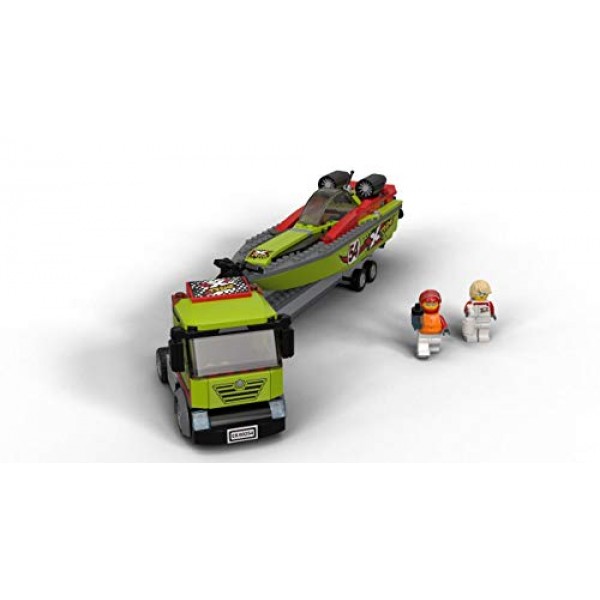 LEGO City Race Boat Transporter 60254 Race Boat Toy, Fun Building ...