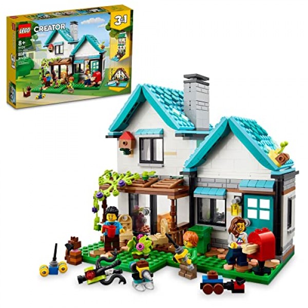 LEGO Creator 3 in 1 Cozy House Toy Set 31139, Model Building Kit w...