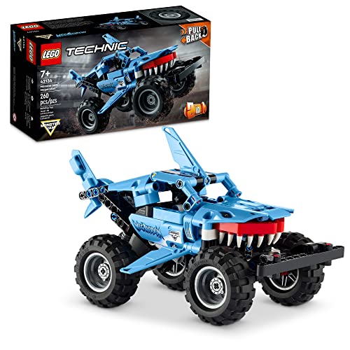 LEGO Technic Monster Jam Megalodon 42134 2 in 1 Pull Back Shark Tr...