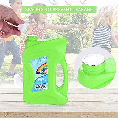 Lejof 2 Refill Bubble Solutions; up to 5 Gallon Big Non-Toxic Bu...