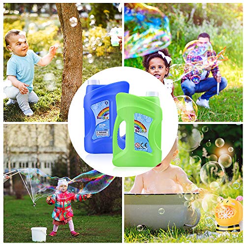Lejof 2 Refill Bubble Solutions; up to 5 Gallon Big Non-Toxic Bu...