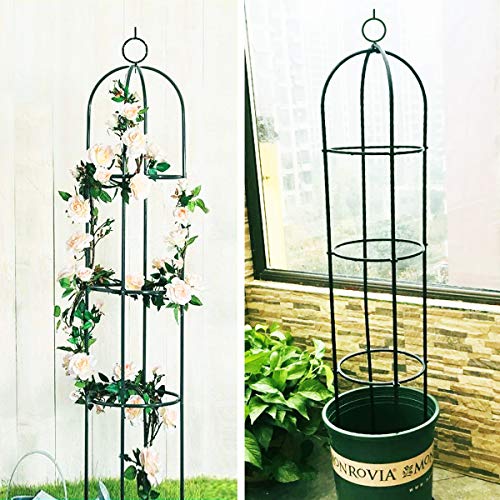 Tower Obelisk Garden Trellis 6.3 Feet Tall Plant Support for Climb...