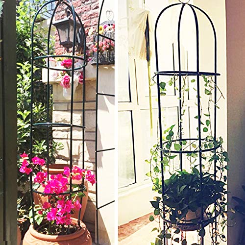 Tower Obelisk Garden Trellis 6.3 Feet Tall Plant Support for Climb...