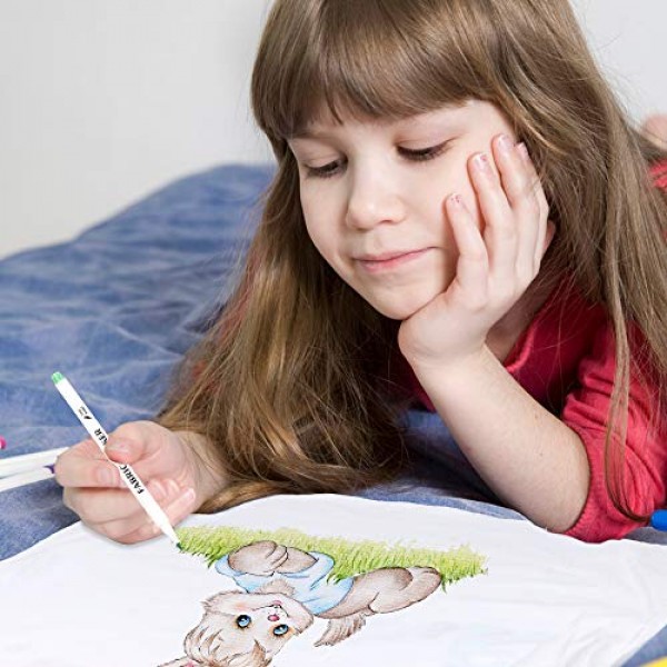 Fabric Markers, Lelix 36 Colors Permanent Fabric Pens for Writing ...
