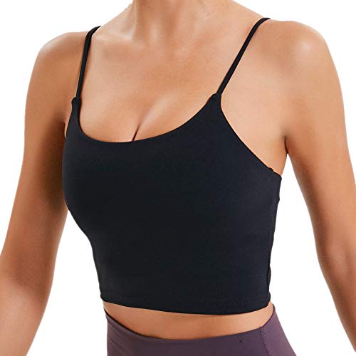 Lemedy Women Padded Sports Bra Fitness Workout Running Shirts Yoga...