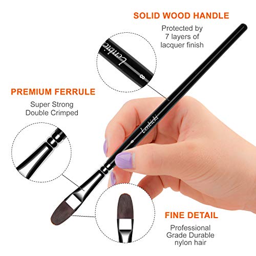 Acrylic Paint Brushes Set 10 PCS with a Canvas Case Ideal and Oil ...