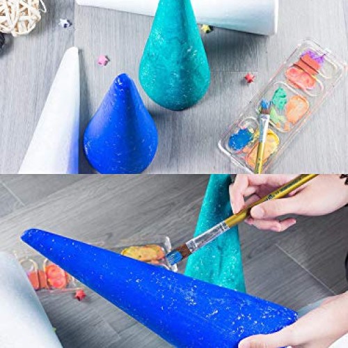 Styrofoam Foam Cones for Crafts, 10 Pack 4.3 Foam Cones Art Suppl...