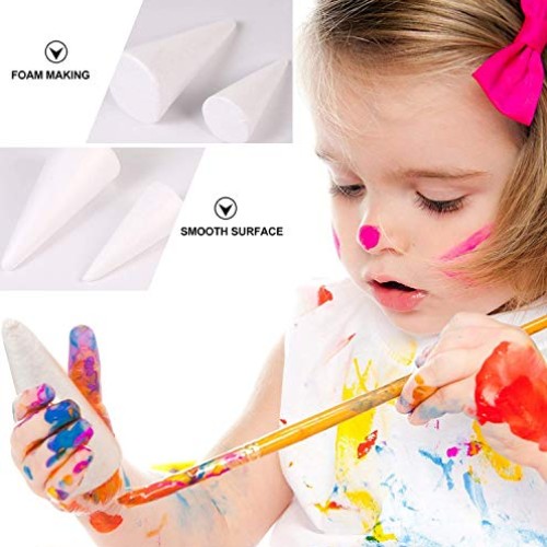 Styrofoam Foam Cones for Crafts, 10 Pack 4.3 Foam Cones Art Suppl...