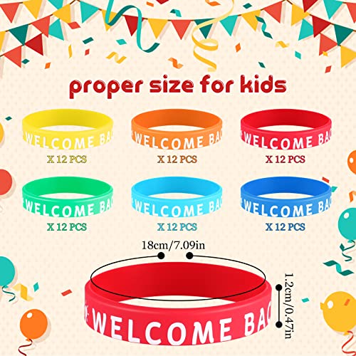 Lenwen 72 Pcs Welcome Back to School Bracelets First Day of School...