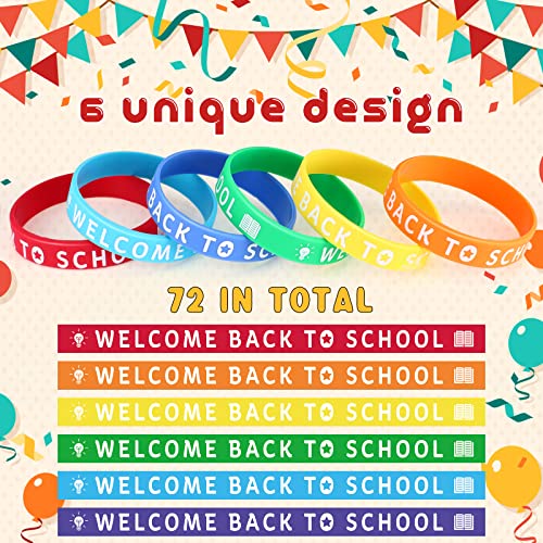 Lenwen 72 Pcs Welcome Back to School Bracelets First Day of School...
