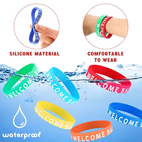 Lenwen 72 Pcs Welcome Back to School Bracelets First Day of School...