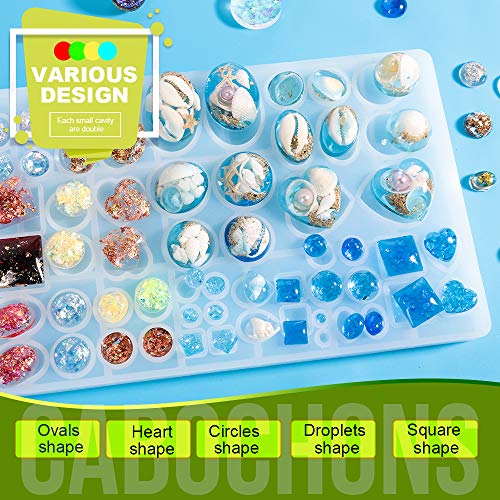 Cabochons Gem Jewelry Silicone Casting Mold for Resin Epoxy, Polym...