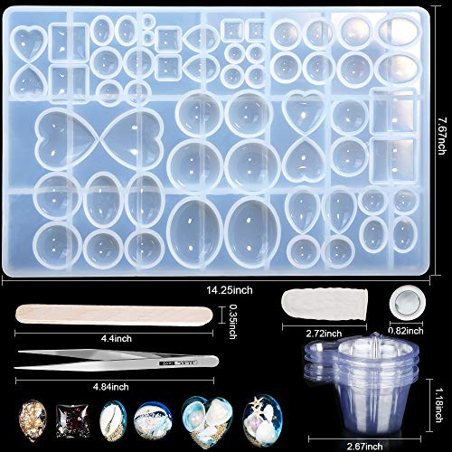 Cabochons Gem Jewelry Silicone Casting Mold for Resin Epoxy, Polym...