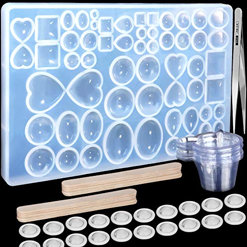 Cabochons Gem Jewelry Silicone Casting Mold for Resin Epoxy, Polym...