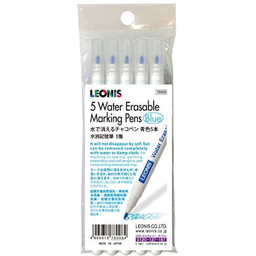 LEONIS 5 Water Erasable Marking Pens Blue 78008