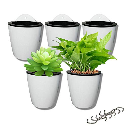 5 Pack Lazy Flower pots Water Hanging Plants Pot/Self Watering Pla...