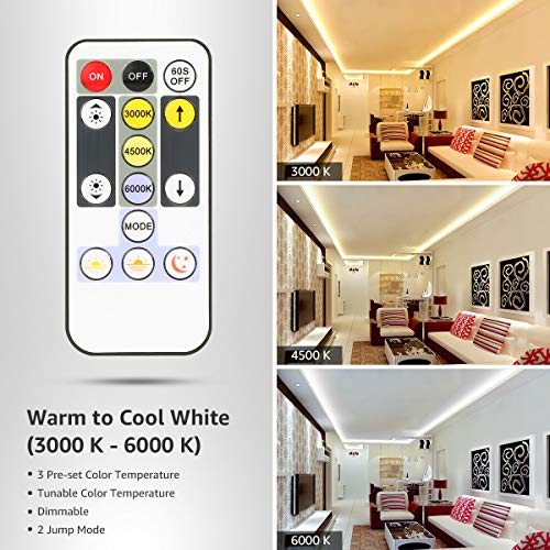 Lepro LED Strip Light, 3000K-6000K Tunable White, 16.4ft Dimmable ...