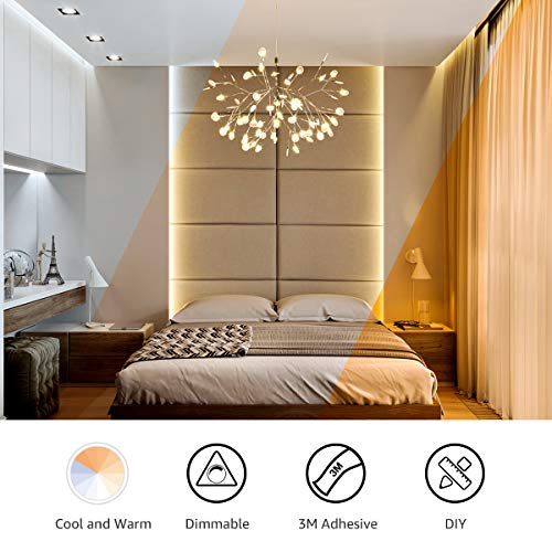 Lepro LED Strip Light, 3000K-6000K Tunable White, 16.4ft Dimmable ...