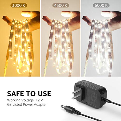 Lepro LED Strip Light, 3000K-6000K Tunable White, 16.4ft Dimmable ...