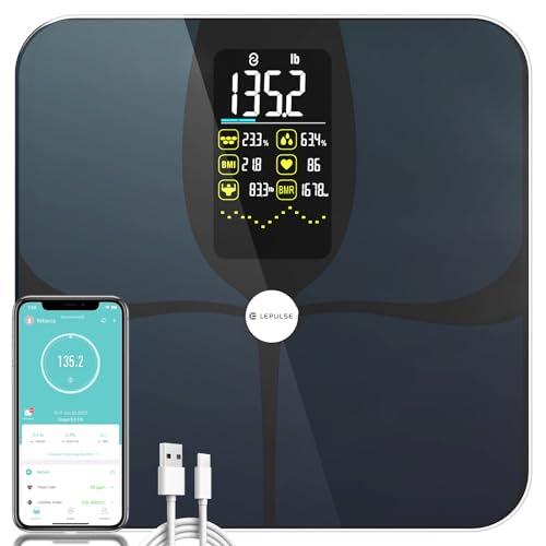 Body Fat Scale, Lepulse Large Display Scale for Body Weight, High ...