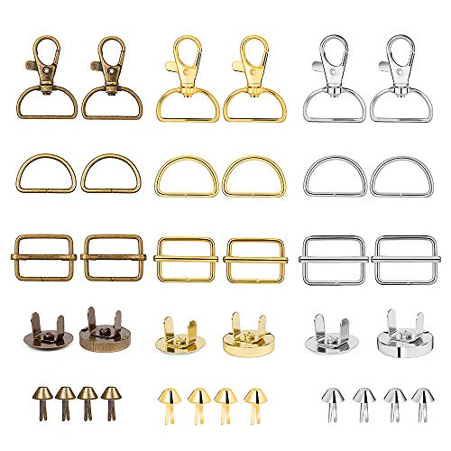 Lesnala 111 pcs Metal Keychain Bulk with Key Chain Swivel Hook, D ...