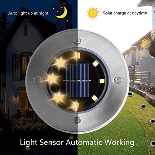 Solar Ground Lights, Upgraded Outdoor Garden Waterproof Bright in-...