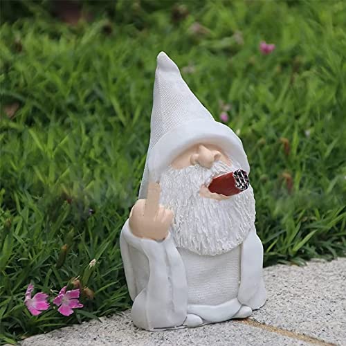 Funny Garden Gnomes Outdoor Statues, 5.9 Inch Creative Naughty Mid...