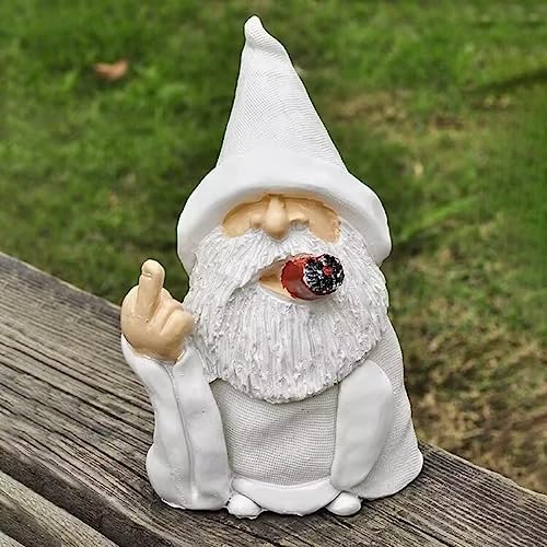 Funny Garden Gnomes Outdoor Statues, 5.9 Inch Creative Naughty Mid...