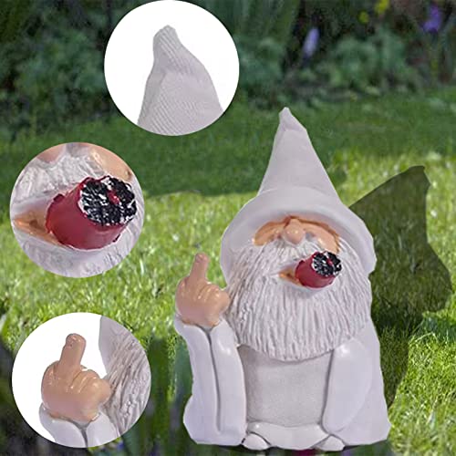 Funny Garden Gnomes Outdoor Statues, 5.9 Inch Creative Naughty Mid...