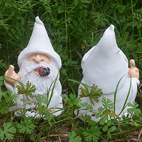 Funny Garden Gnomes Outdoor Statues, 5.9 Inch Creative Naughty Mid...