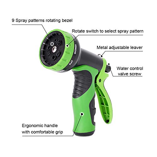 LETIME Expandable Garden Hose 100 Feet, Durable Water Hose with 9-...