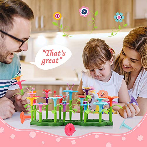 Toys for Girls Age 2-8, Flower Garden Building Toys for 4-6 Year O...