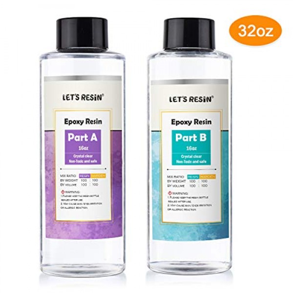 Casting Resin, LET'S RESIN Clear Resin,32 oz 1:1 Clear