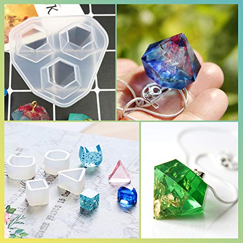 LETS RESIN Resin Jewelry Molds, 16 Pcs Silicone Jewelry Molds for...