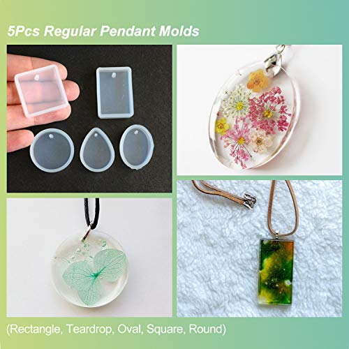 LETS RESIN Resin Jewelry Molds,30pcs Silicone Jewelry Molds, Epox...