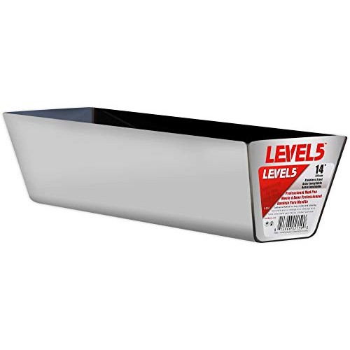 14 Stainless Steel Mud Pan + Ergonomic Contoured Base - LEVEL5 | ...