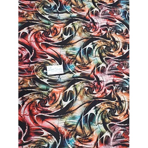 Levi Textiles, INC. Stretch Imitation Silk Chiffon Spandex Digital...