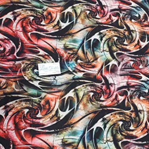 Levi Textiles, INC. Stretch Imitation Silk Chiffon Spandex Digital...