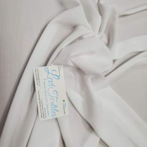 Stretch Chiffon Fabric White