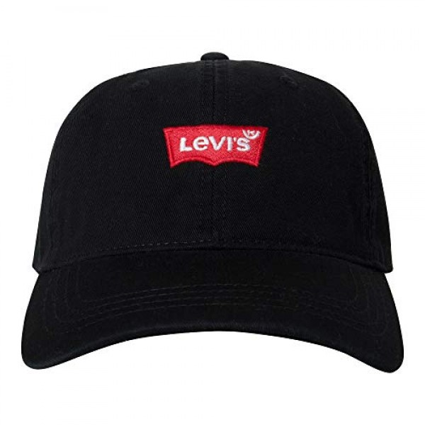 Levis Mens Classic Baseball Hat with Logo, Black Four, One Size