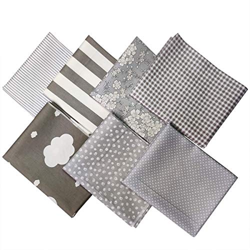 levylisa 7 PCS 18 x 22 Pre-Cut Cotton Fabric Bundles Print Flora...