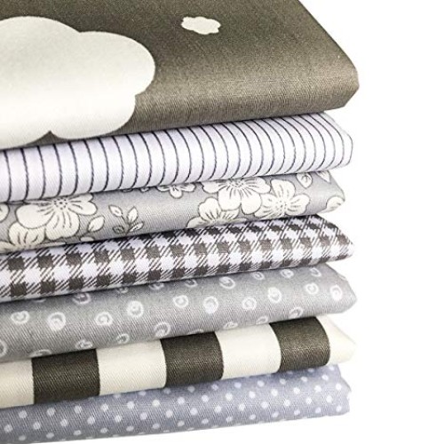 levylisa 7 PCS 18 x 22 Pre-Cut Cotton Fabric Bundles Print Flora...